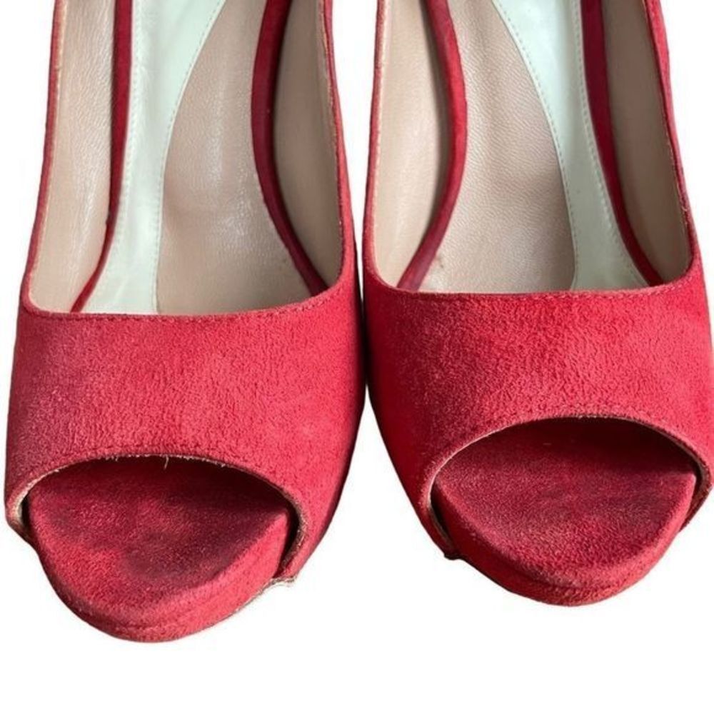 Herve Leger Balin Peep-toe Suede Pump - Picture 14 of 16